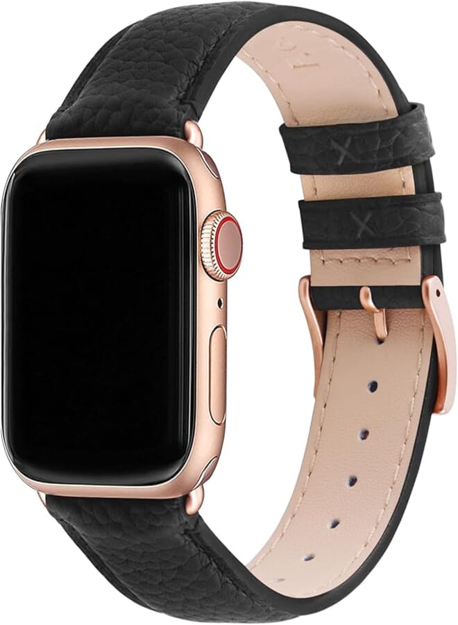 Fullmosa Compatible with Apple Watch Straps 49mm 45mm 44mm 42mm 41mm 40mm 38mm Genuine Leather iWatch Replacement Bands for Apple Watch Series 9/8/7/6/5/4/3/2/1